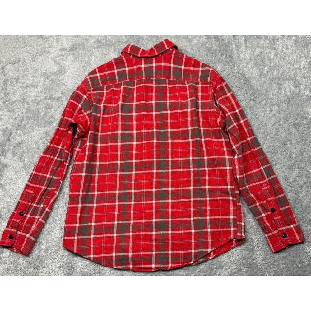 Polo Ralph‎ Lauren Flannel Workshirt Mens Large L Red Plaid Long Sleeve Shirt